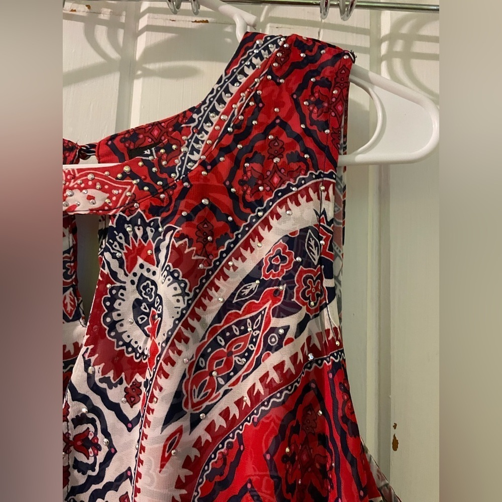 Roz & Ali paisley tank blouse-large like new - Picture 6 of 13